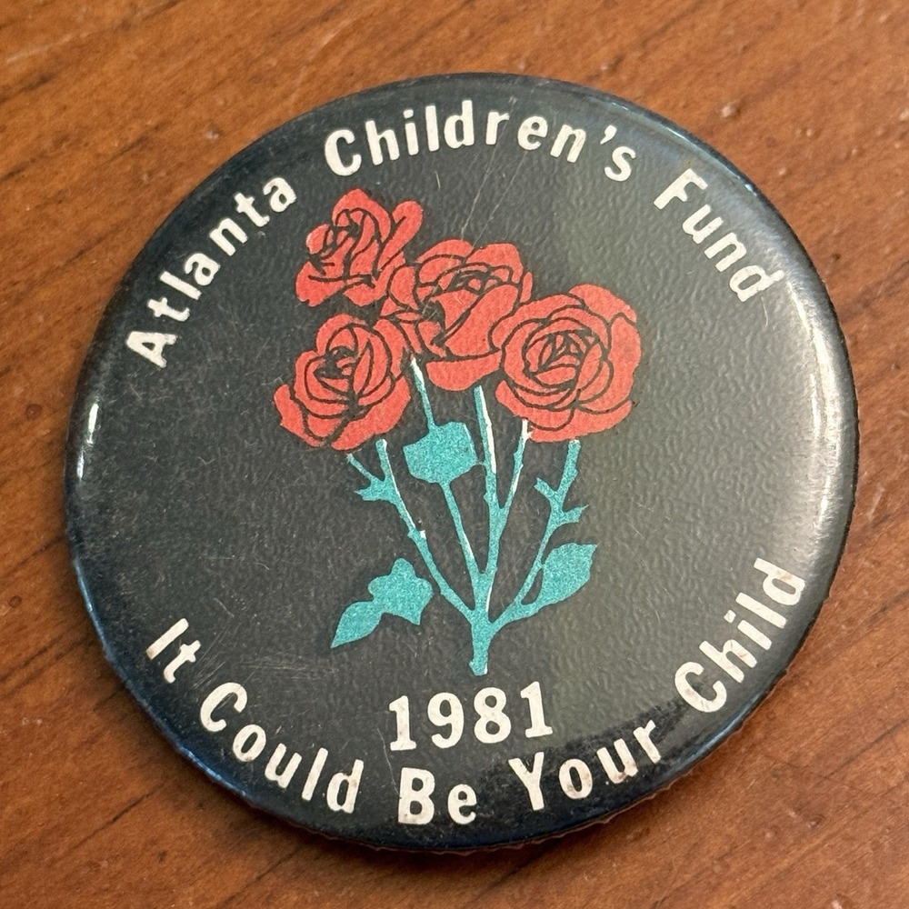 Atlanta Children's Fund 1981 Vintage Pinback Button Pin Round Circle